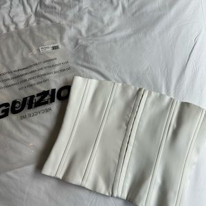 Danielle Guizio - White Satin Corset